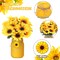 13 Pcs Mason Jar Summer Table Decor, Centerpieces for Tables with Artificial Flowers and Garland, Summer Table Centerpiece for Home Dining Kitchen Decorations Indoor(Bright Sunflower)
